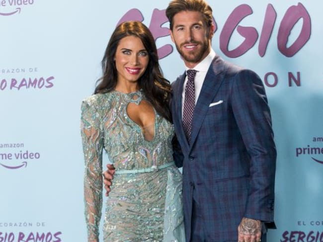 Pilar Rubio y Sergio Ramos, en 2019, en la premiere de "El Corazón de Sergio Ramos".