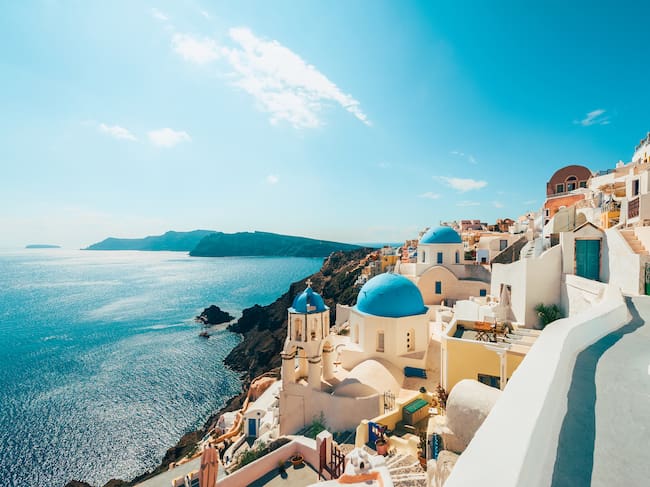 La isla griega de Santorini.
