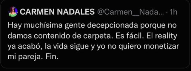 El tuit de Carmen