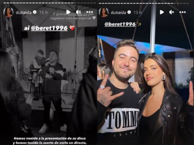 Dulceida disfrutando del concierto de Beret