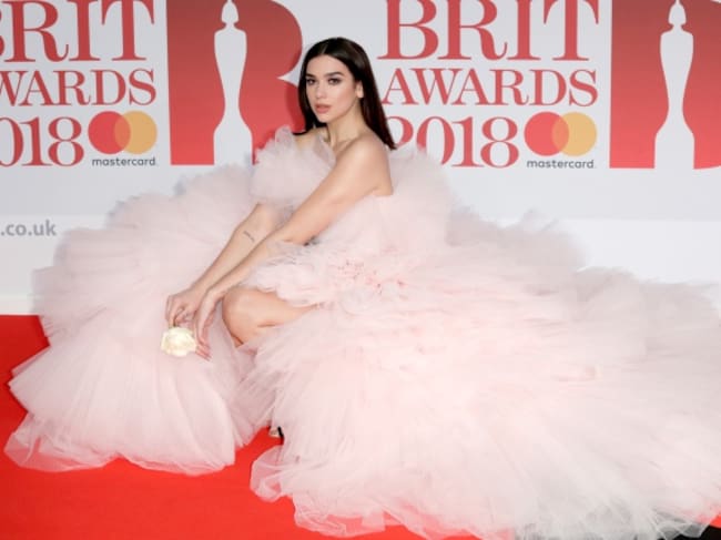 Dua Lipa, en los BRIT 2018.