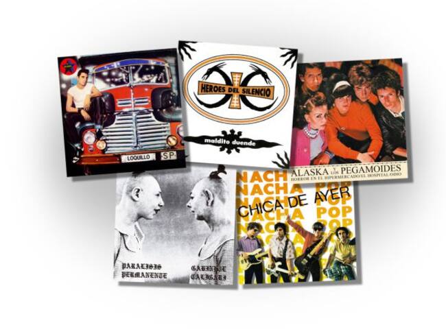 Los cinco sencillos de la Movida madrileña editados por Warner Music.