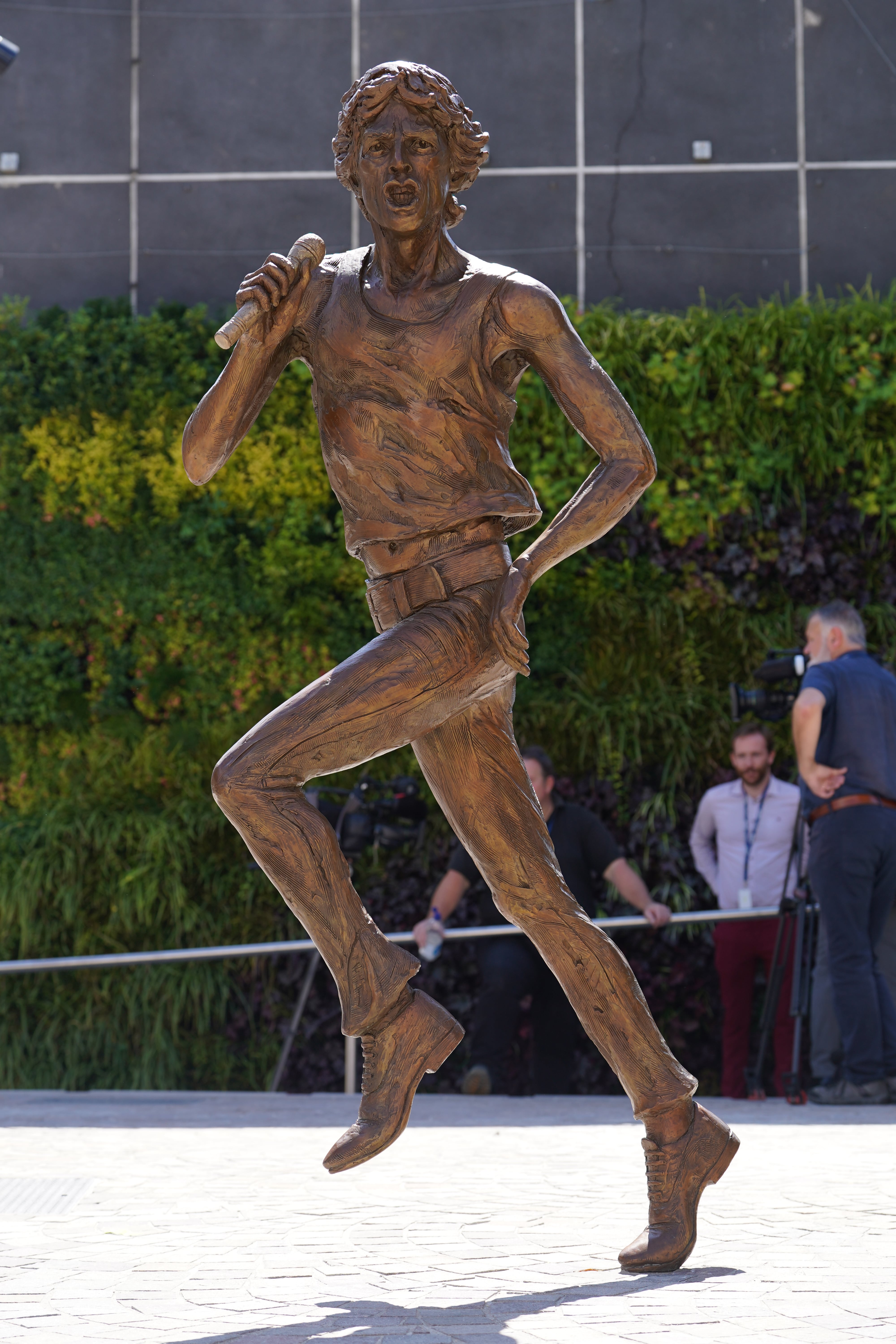 Estatua de Mick Jagger.