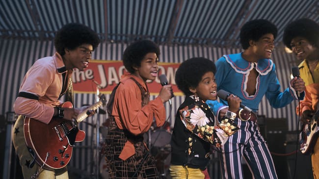 Judah Edwards como Tito, Jaylen Hunter como Marlon, Juliano Krue Valdi como MJ, Nathaniel McIntyre como Jackie and Jayden Harville como Jermaine en 'Michael'. / Lionsgate