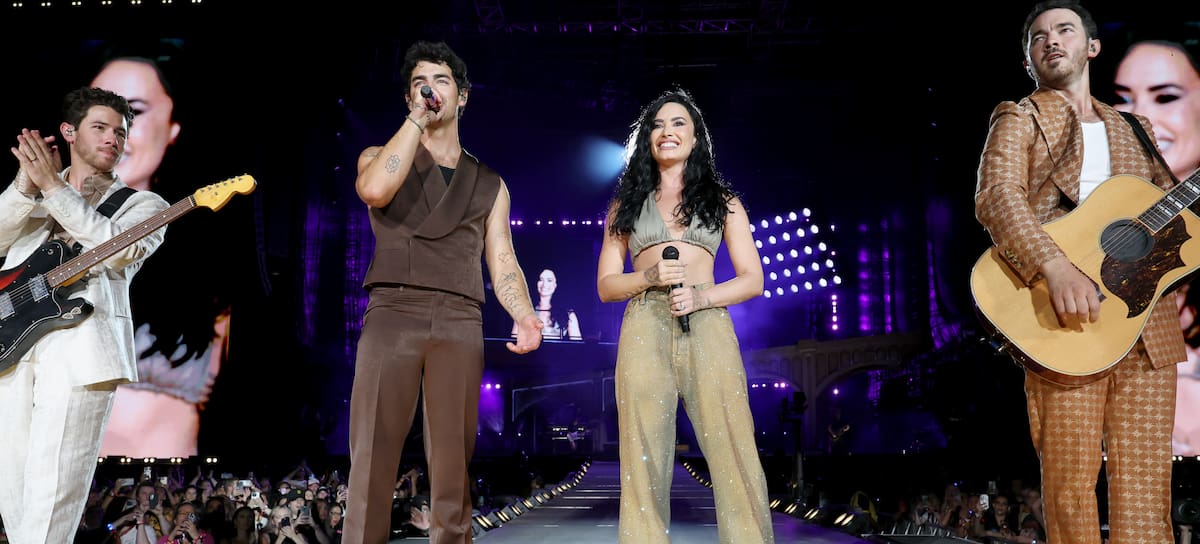 Nick Jonas, Joe Jonas, Demi Lovato y Kevin Jonas