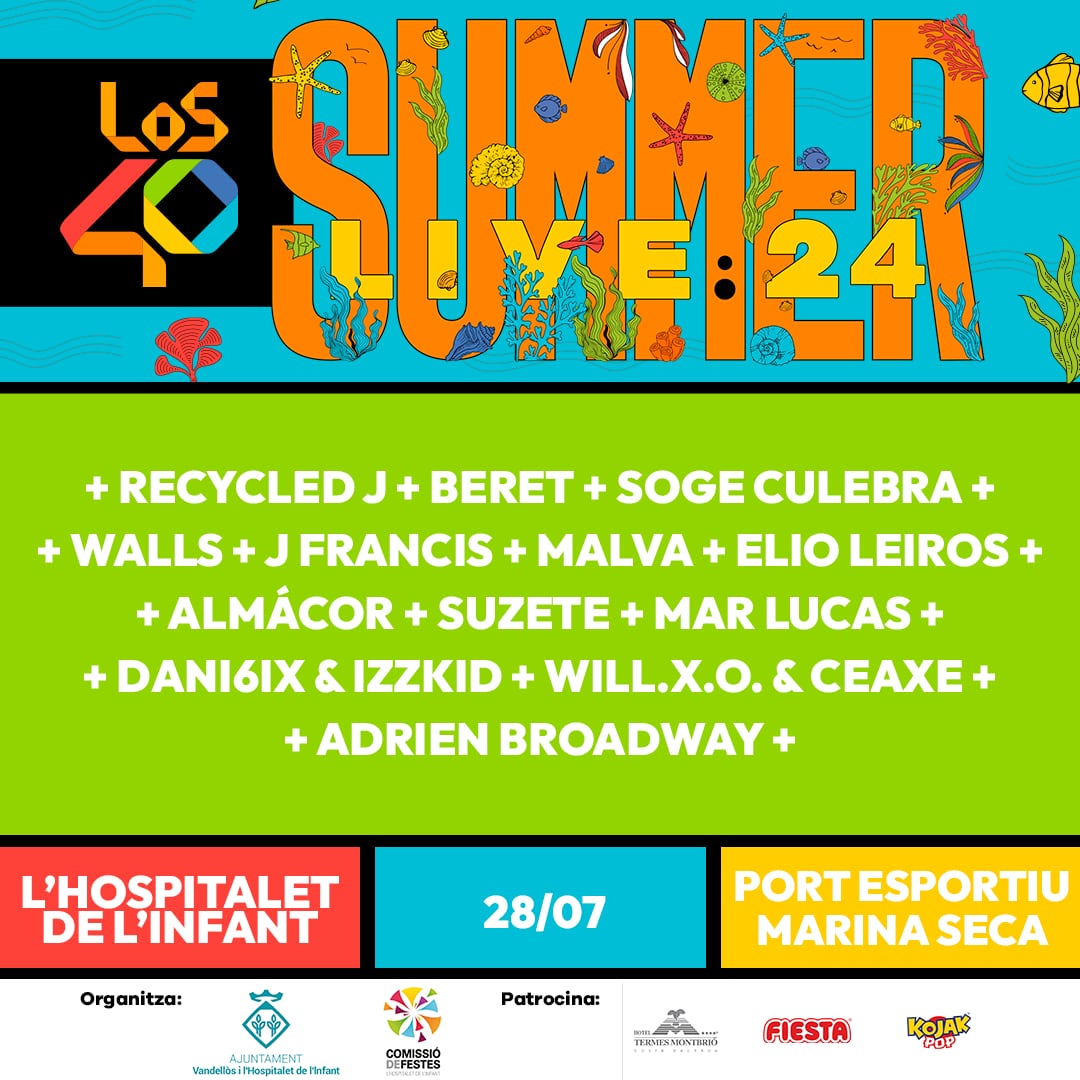 Cartell d&#039;ELS40 Summer Live a l&#039;Hospitalet de l&#039;Infant