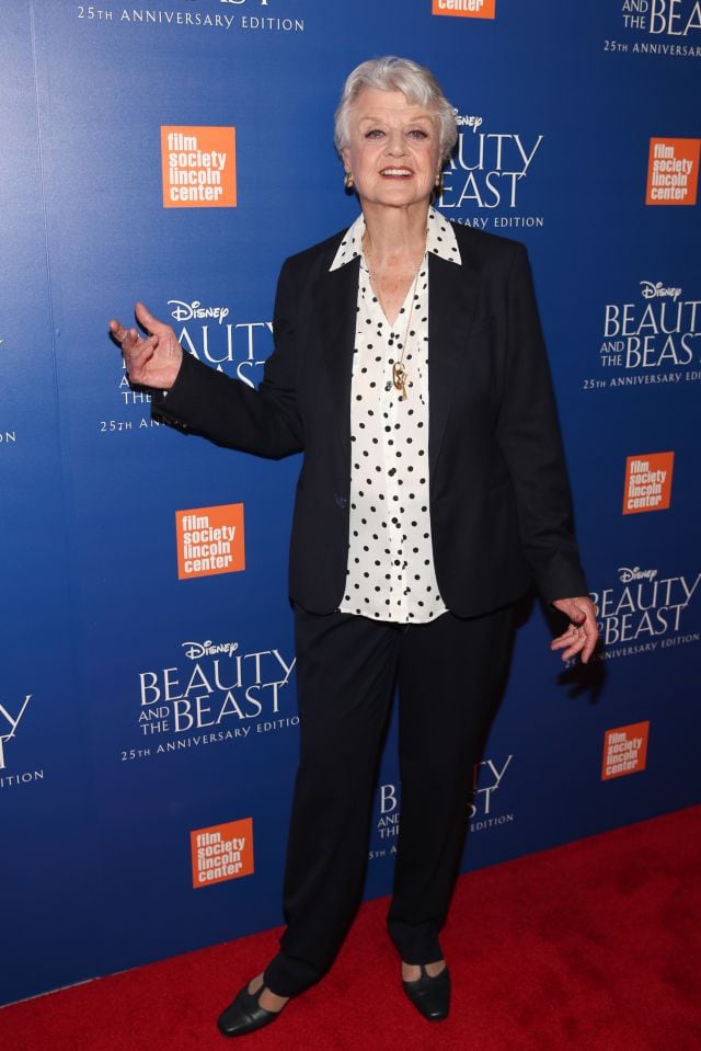 Angela Lansbury durante la celebración en Nueva York del 25º Aniversario de la película La Bella y la Bestia en 2016