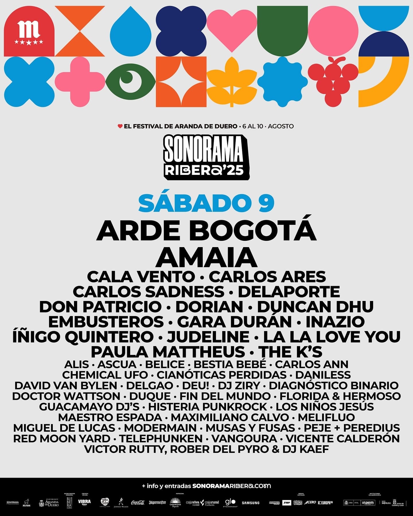 Sonorama cartel por días