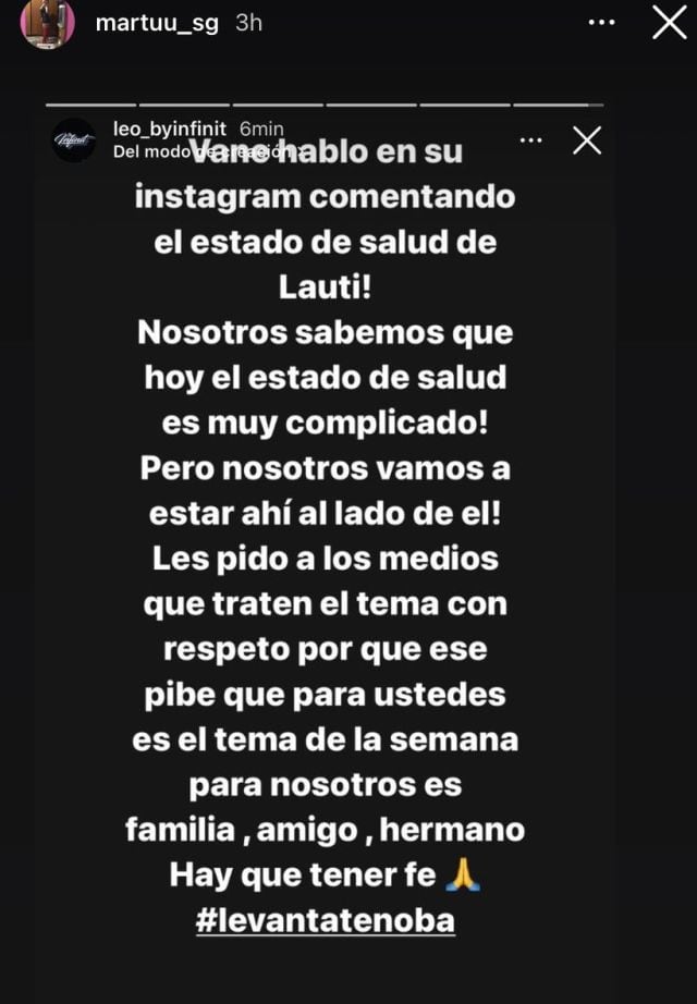 La hermana del trapero ha compartido otro mensaje explicando el estado de salud de su hermano.