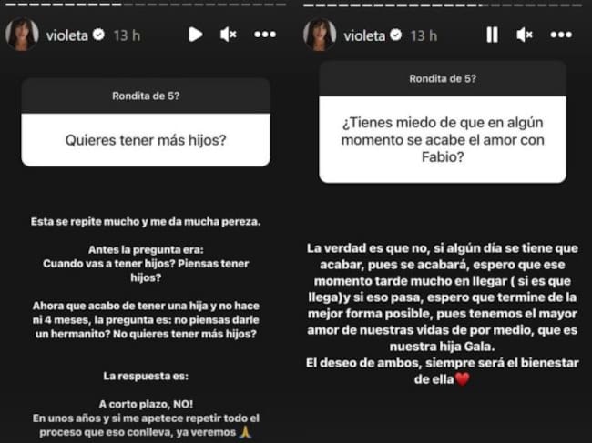Violeta Mangriñán en su perfil de Instagram.