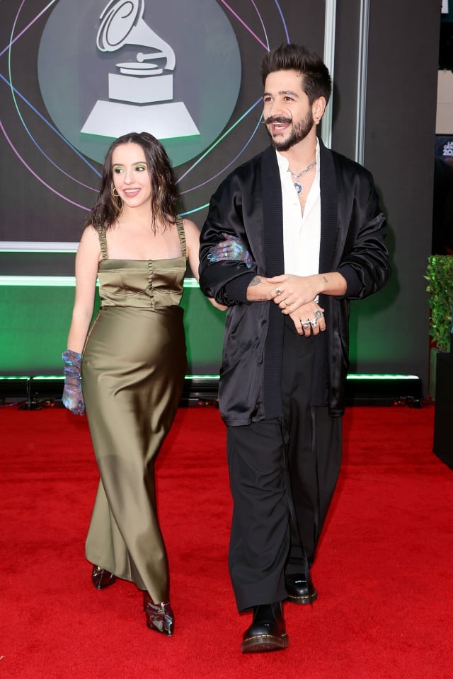 Evaluna Montaner y Camilo, preseumen de familia en la alfombra roja de los Latin Grammy el pasado 18 de noviembre en Las Vegas.