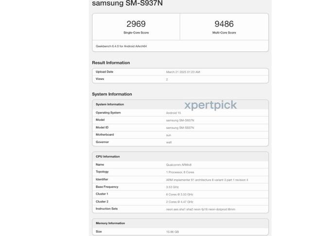 El Galaxy S25 Edge y el Galaxy Tab S10 FE se dejan ver por Geekbench.