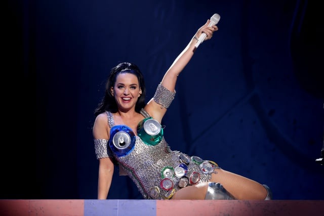 Katy Perry durante una actuación.