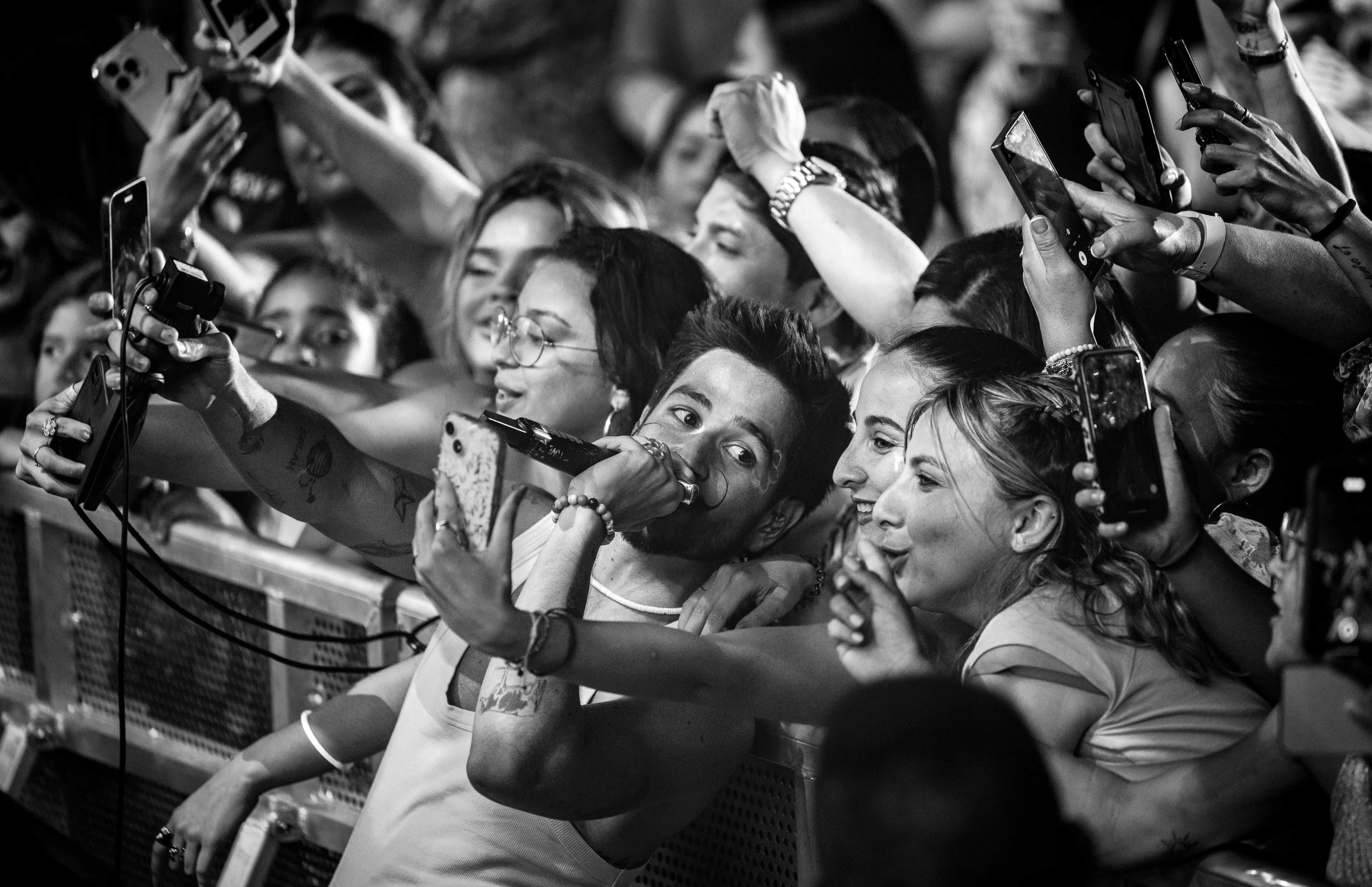 Camilo amb els fans del Palau Sant Jordi