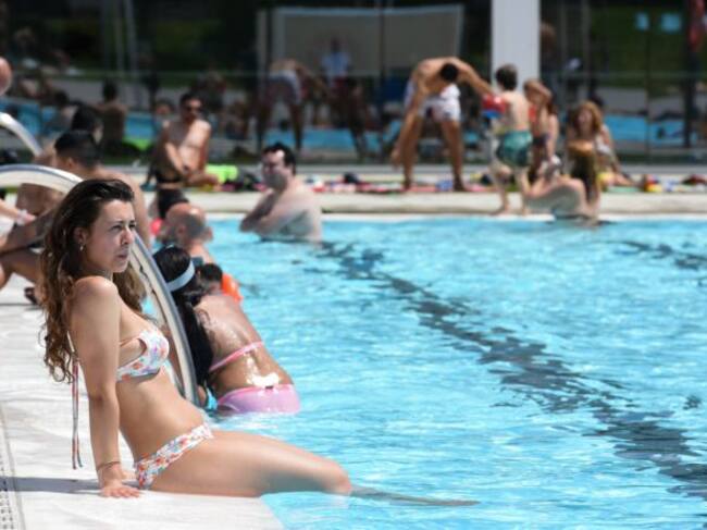 Una de las piscinas municipales de Madrid durante la jornada de puertas abiertas de 2022 que se celebró el 14 de mayo.