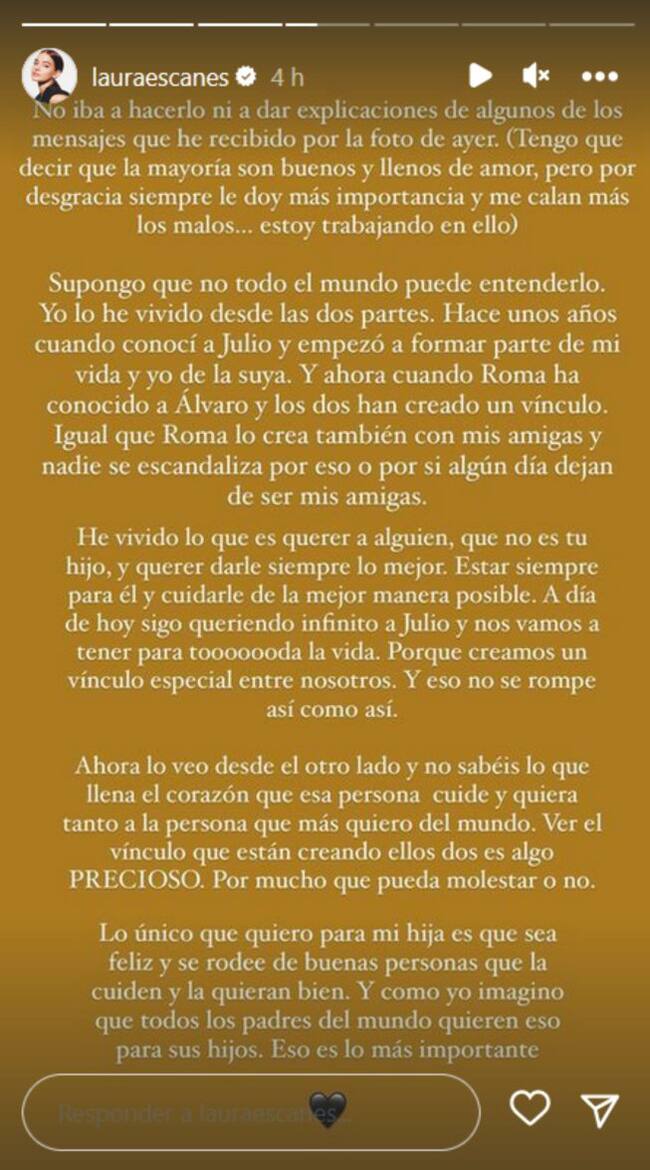 Laura Escanes contesta a las críticas.