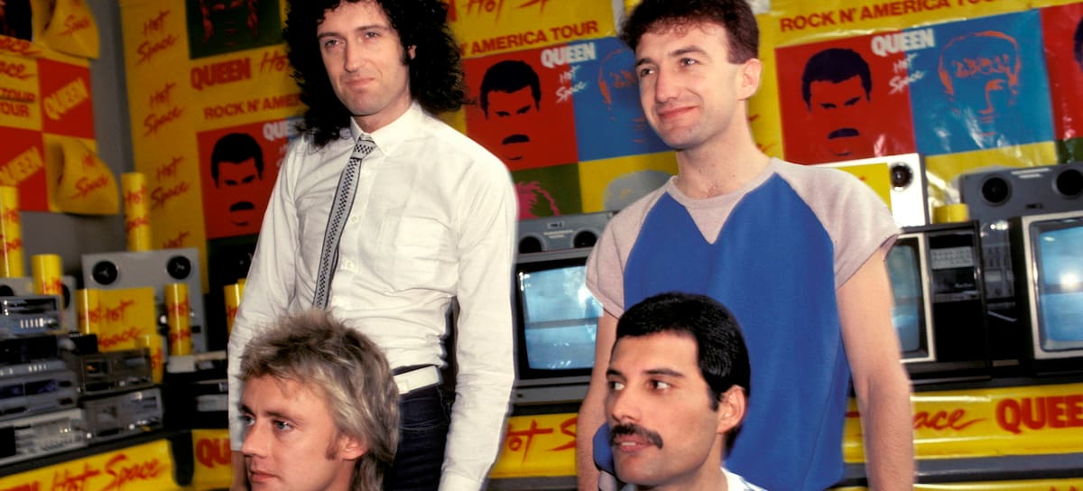 Brian May, John Deacon, Roger Taylor y Freddie Mercury de Queen
