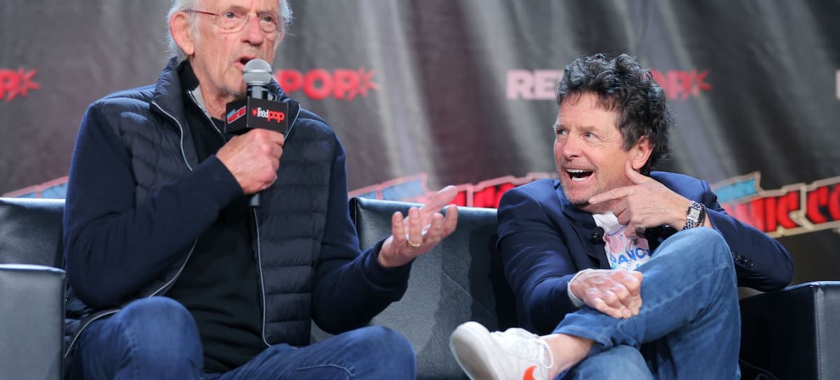 Christopher Lloyd y Michael J. Fox, en la New York Comic Com 2022
