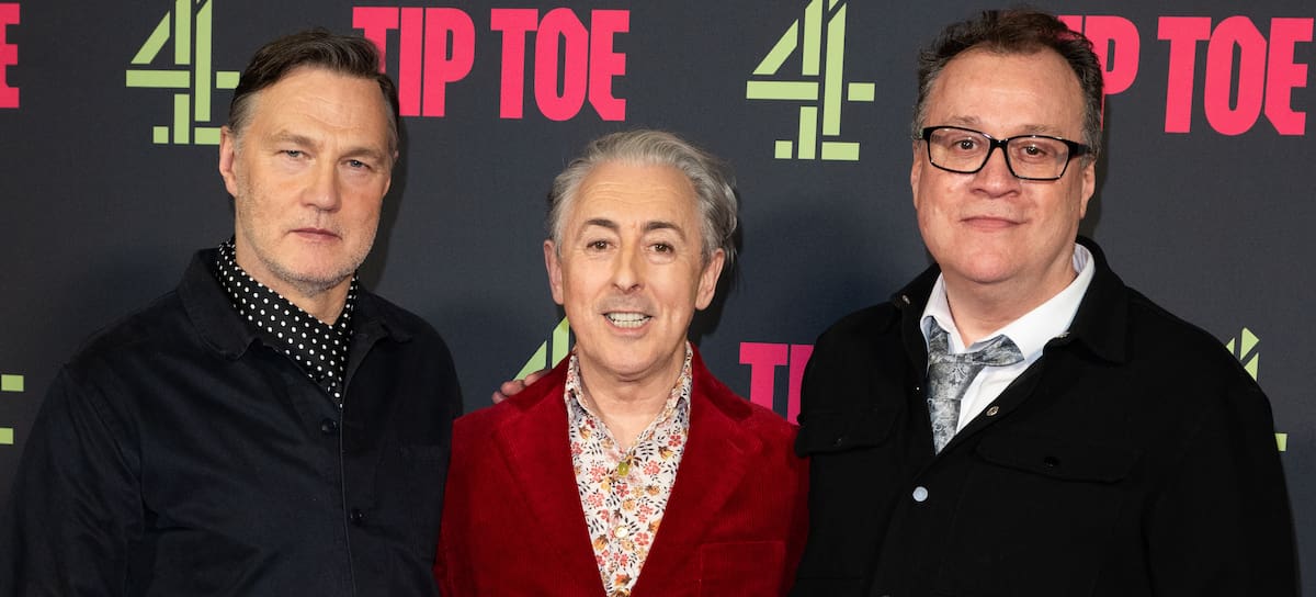 David Morrissey, Alan Cumming y Russell T Davies en la premiere de 'Tip Toe'