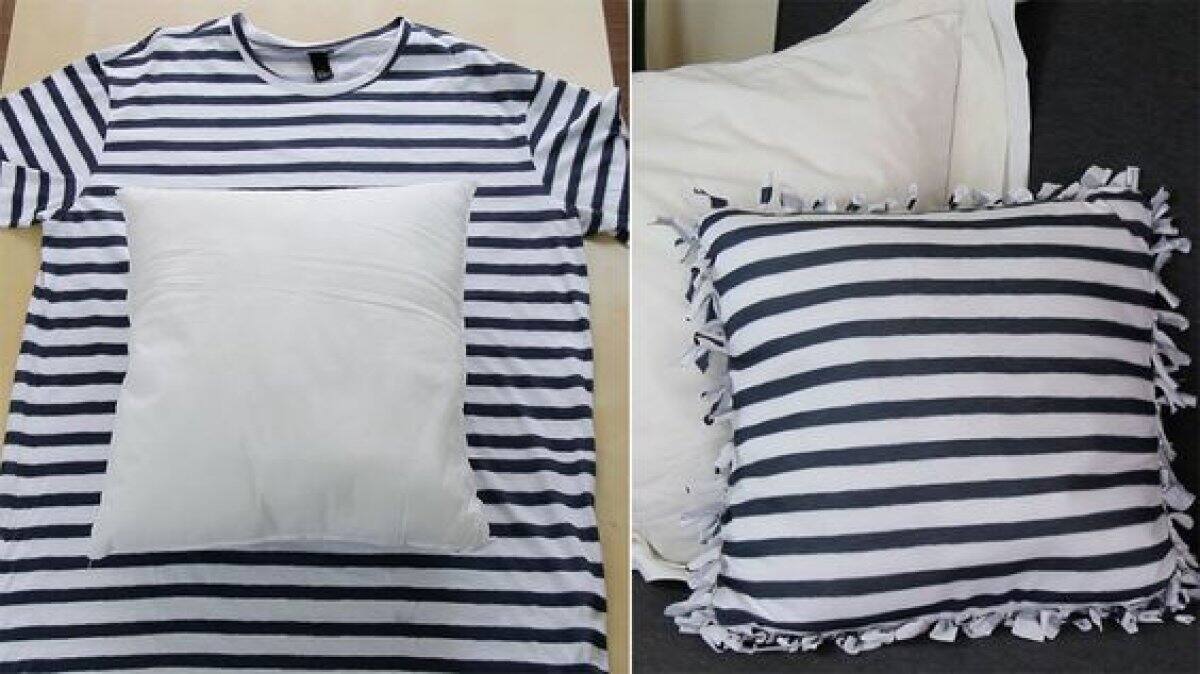 De un tshirt viejo a un cojín nuevo