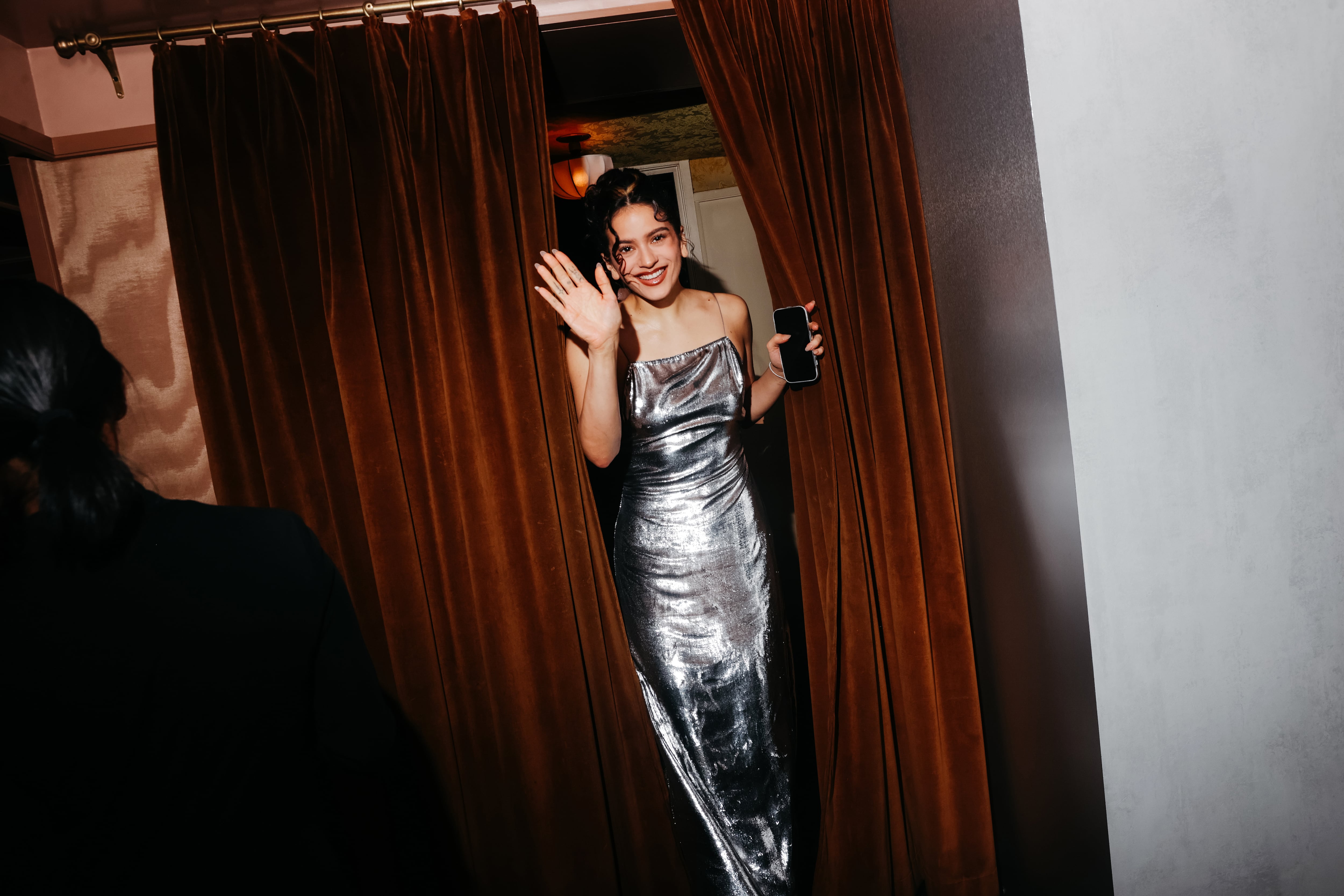 Rosalía en la fiesta de lanzamiento de una marca de perfumes, septiembre de 2026.