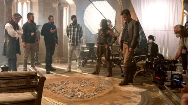 Una foto del rodaje de la película.