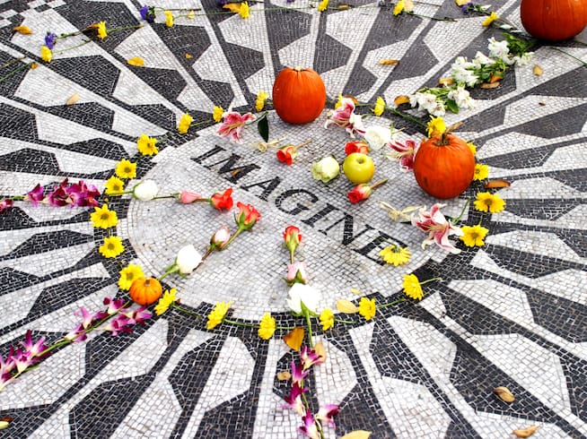 Mosaico &#039;Imagine&#039; en Central Park, Nueva York.