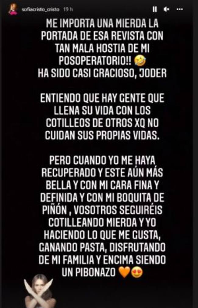 Así de claro dejaba Sofía lo que piensa