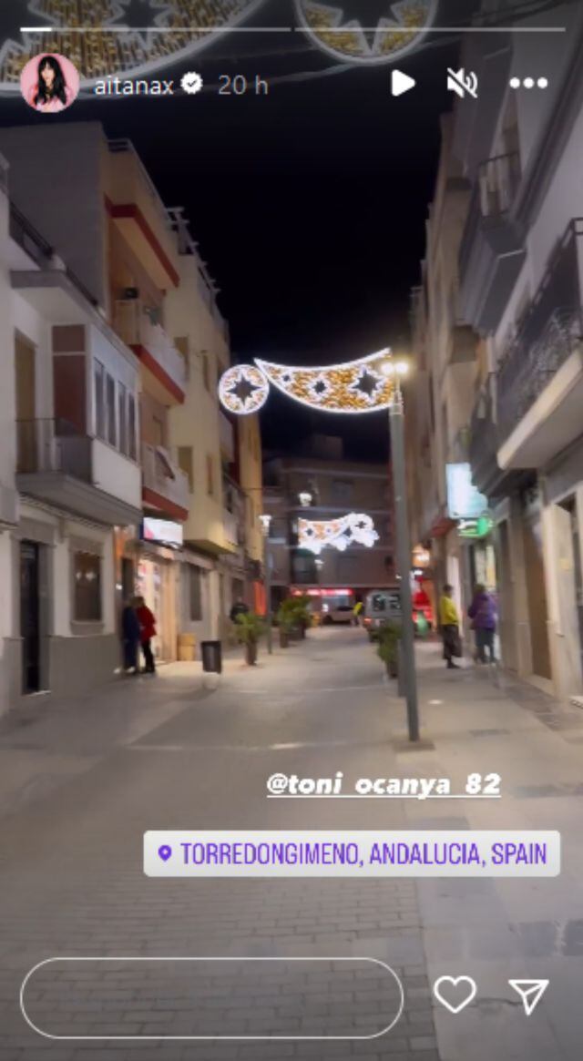 Aitana comparte un vídeo en sus redes. 