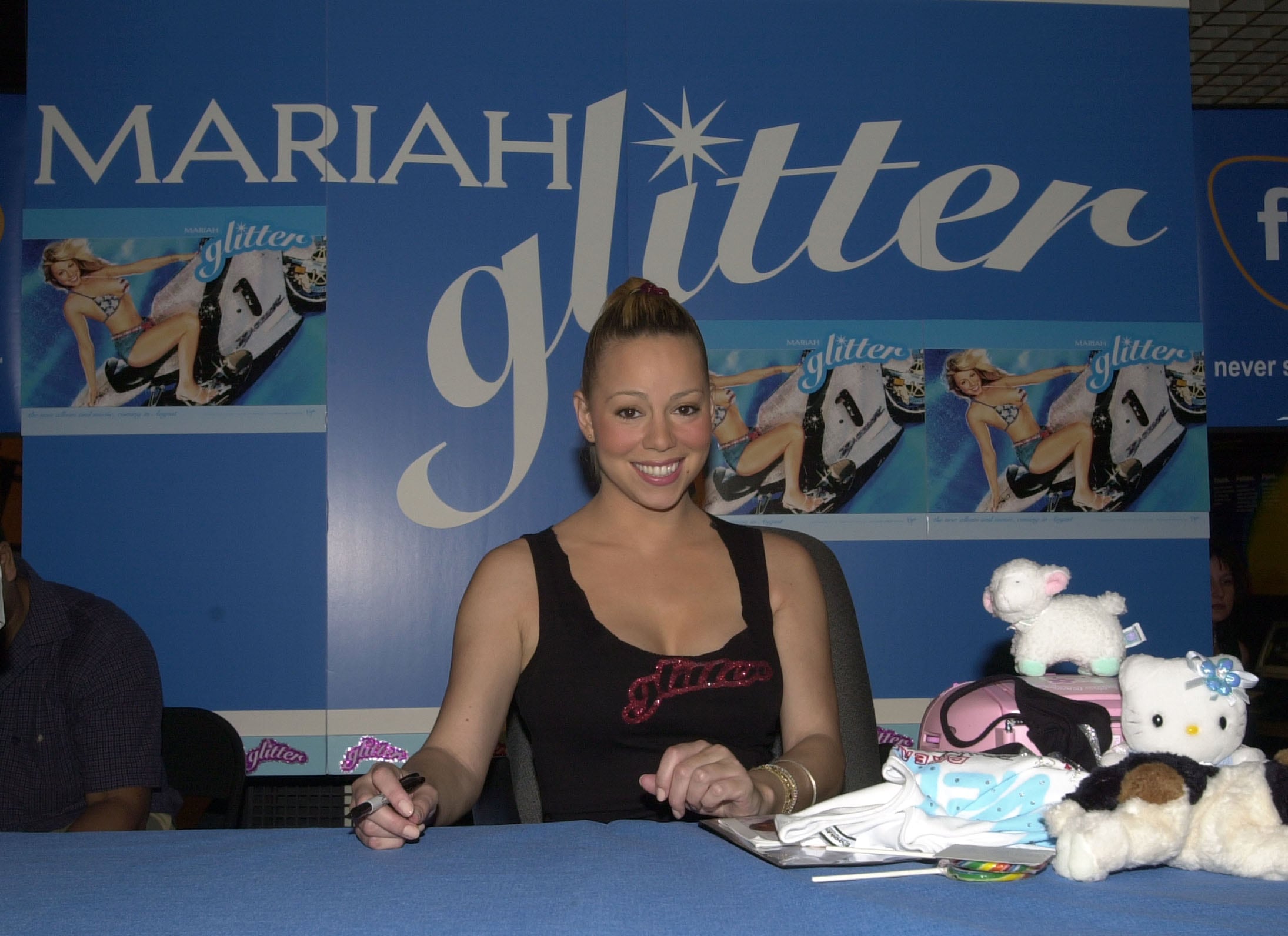 Mariah Carey en la presentación de su album &#039;Glitter&#039;