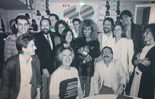 Tina Turner, en su visita a LOS40 en los años 80