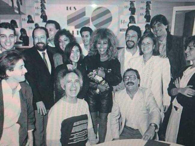 Tina Turner, en su visita a LOS40 en los años 80