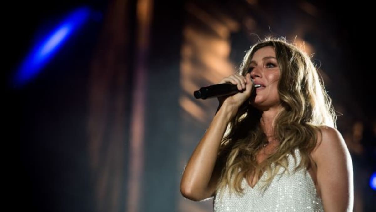 Gisele Bündchen cantó "Imagine" y lloró en Rock In Rio