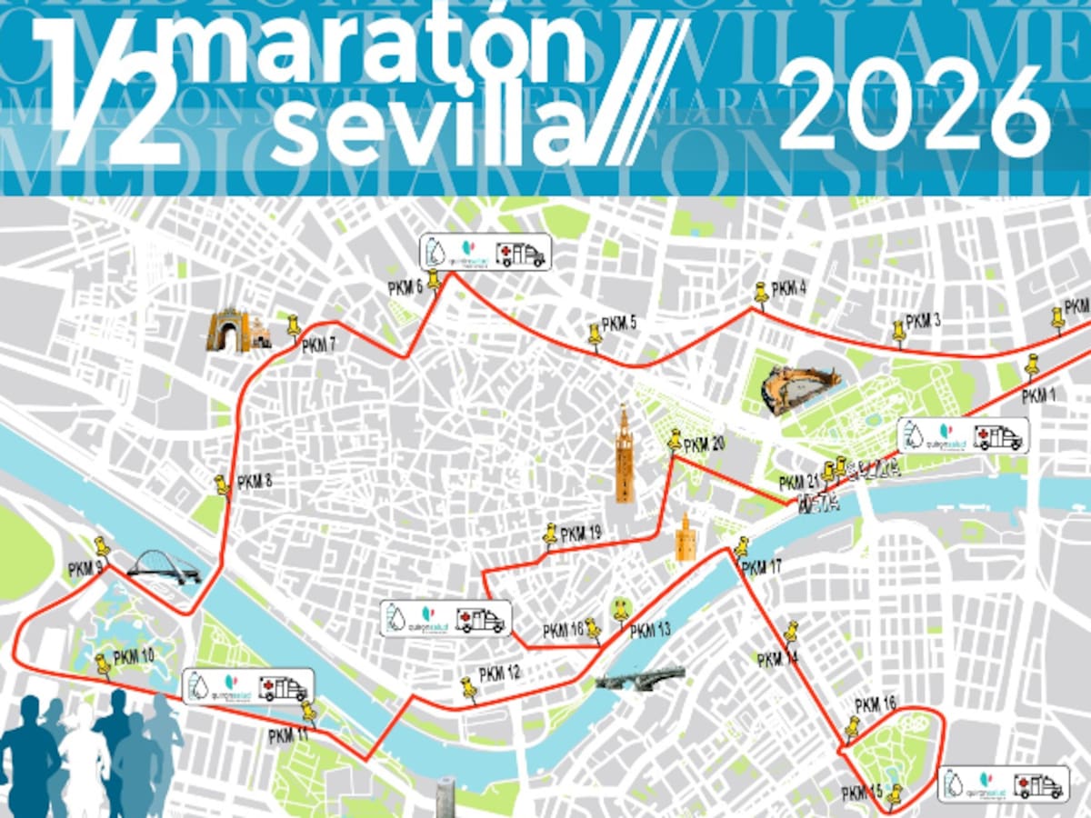 Medio Maratón de Sevilla 2026: horario y recorrido de la carrera de este domingo 25 de enero