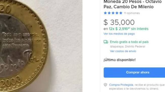 Segunda moneda (Cambio de milenio Octavio Paz)