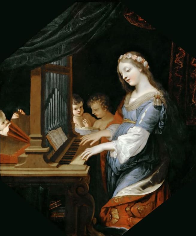 Santa Cecilia tocando el órgano