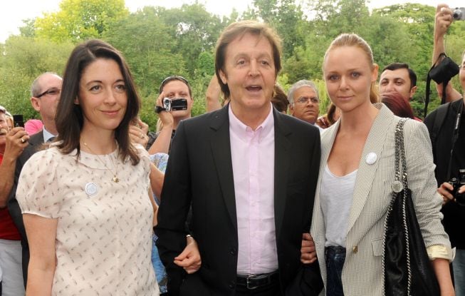 Mary, Paul y Stella McCartney cuando lanzaron la campaña &#039;Meat Free Monday&#039;.