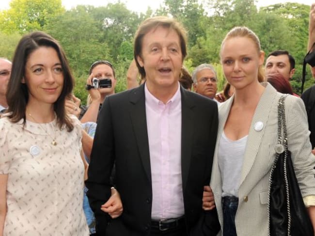 Mary, Paul y Stella McCartney cuando lanzaron la campaña 'Meat Free Monday'.