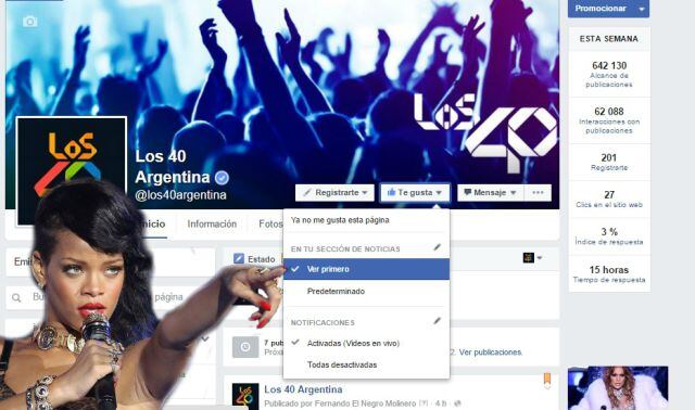 ¡No te pierdas ningún posteo de LOS40!