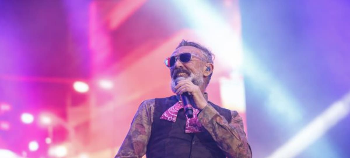 Rafa Sánchez, exlíder de La Unión, durante un concierto en Barcelona en 2019.