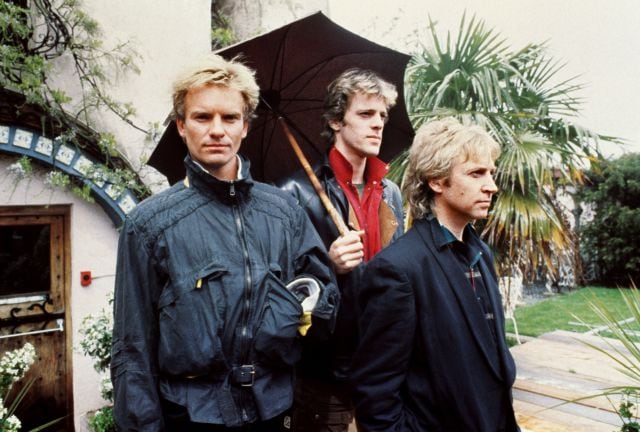 The Police: Sting (Gordon Sumner), Stewart Copeland y Andy Summers, en 1983.