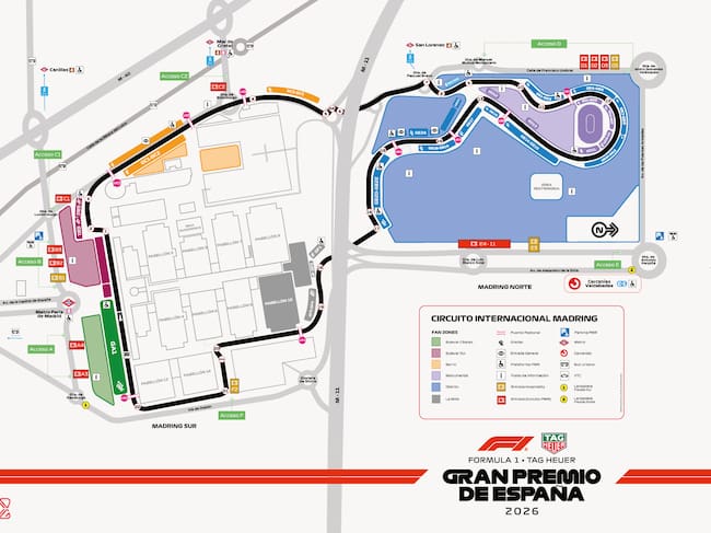 Mapa del circuito de Madring (IFEMA Madrid)