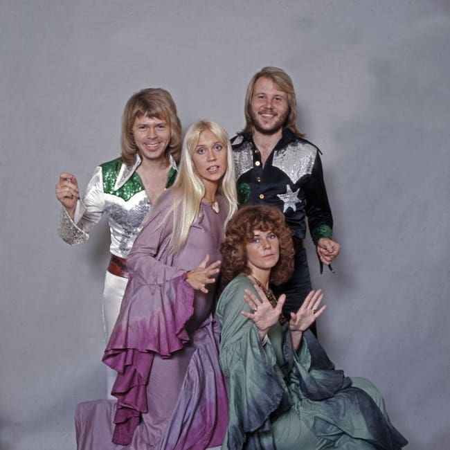 La banda sueca ABBA, en la década de los 70.