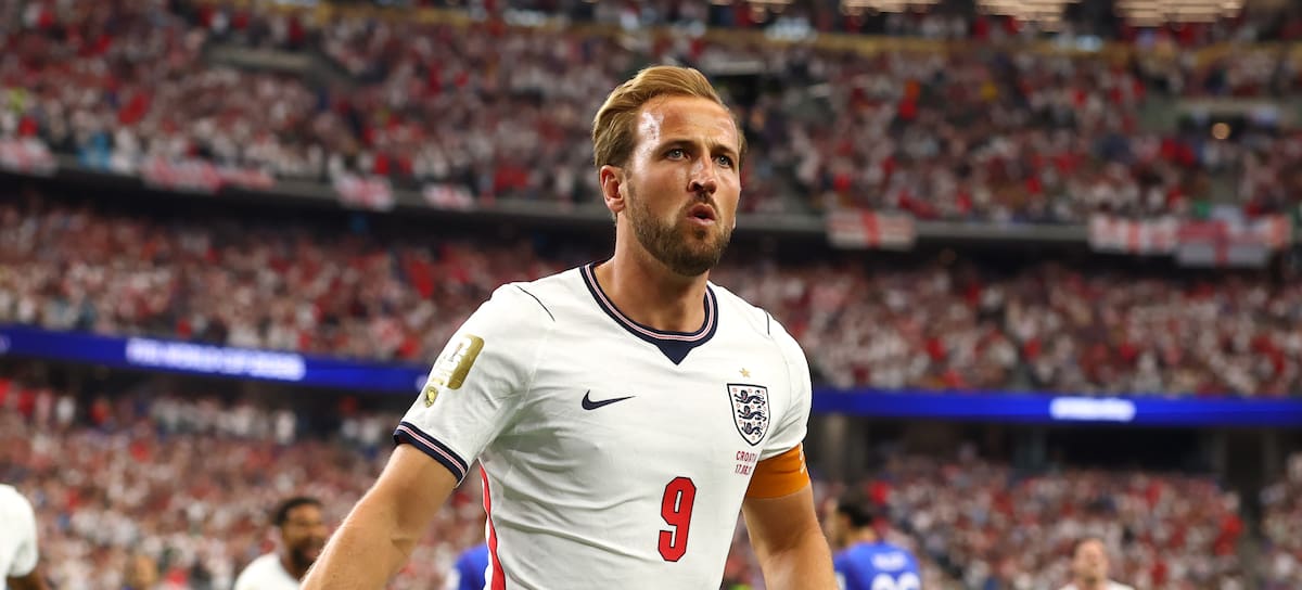 Harry Kane durante un partido de la selección de Inglaterra.