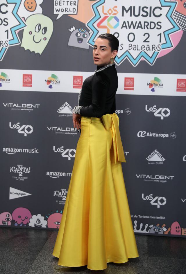 Kunno, con su espectacular look en LOS40 Music Awards 2021 en Baleares.