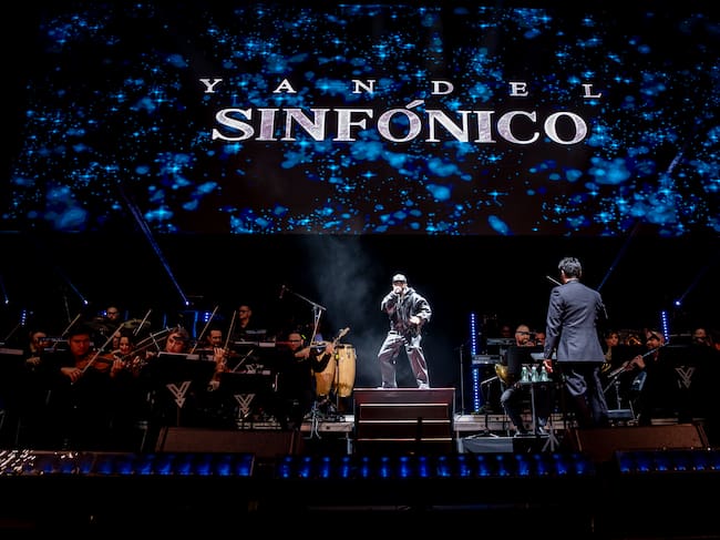 Yandel en concierto en el Movistar Arena de Madrid.