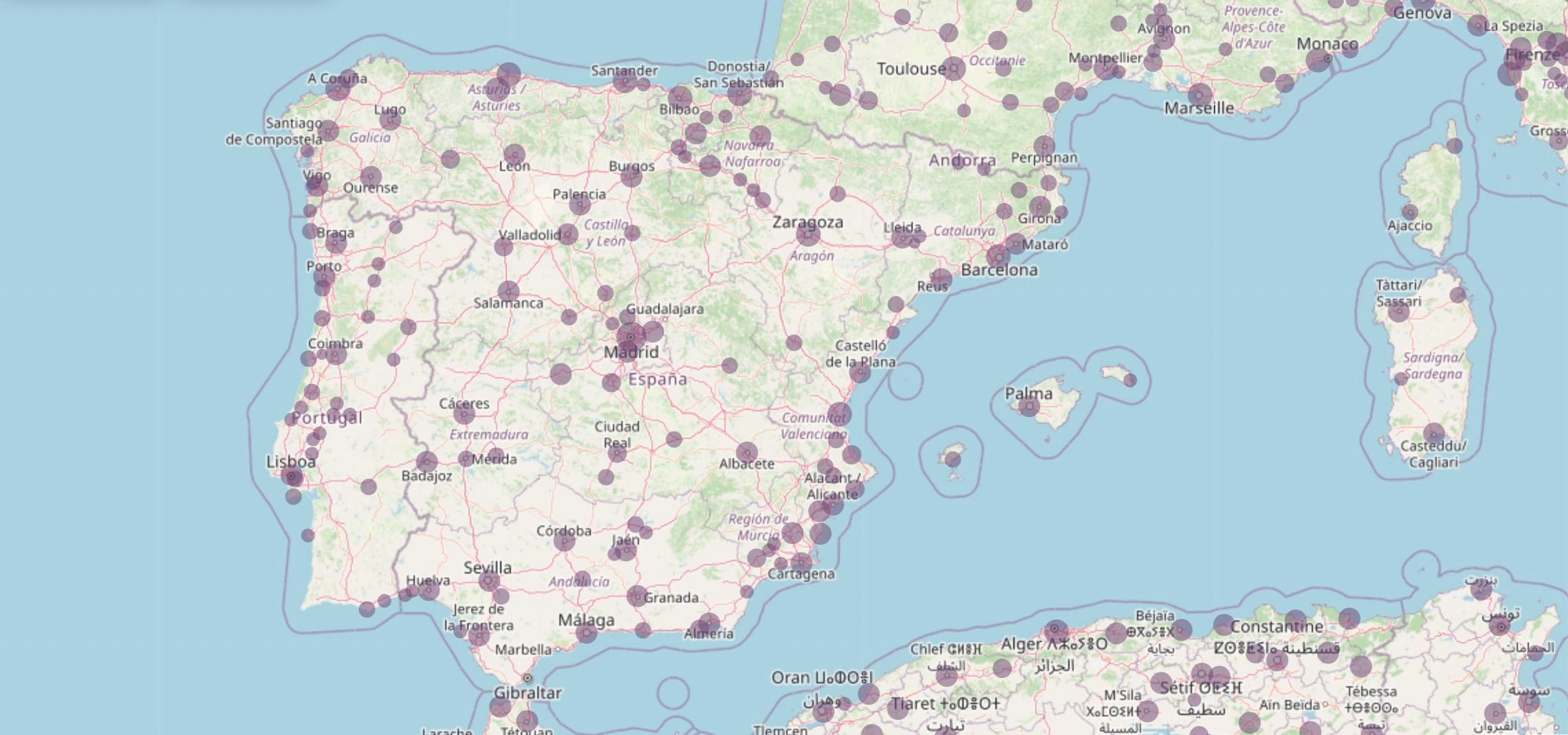 Así es el mapa interactivo creado por Matt Fitzpatrick.