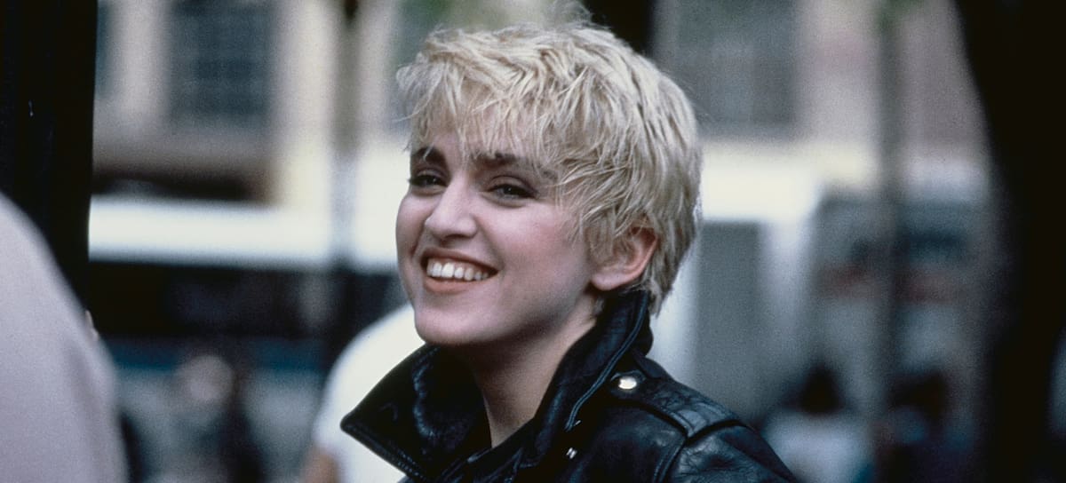 Madonna, en el rodaje del vídeo de 'Papa don't preach', uno de los sencillos de 'True blue' (1986).