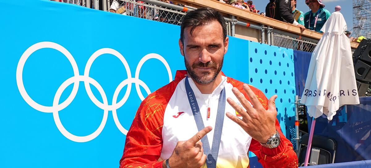 Saúl Craviotto, tras ganar su sexta medalla olímpica en los Juegos Olímpicos de París 2024.