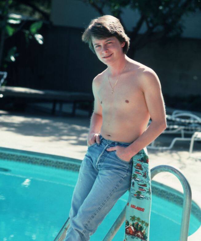 Michael J. Fox una fotografía tomada en 1982.